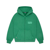 Broken Planet Star Logo Zip Up Hoodie Green
