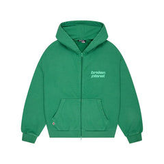 Broken Planet Star Logo Zip Up Hoodie Green