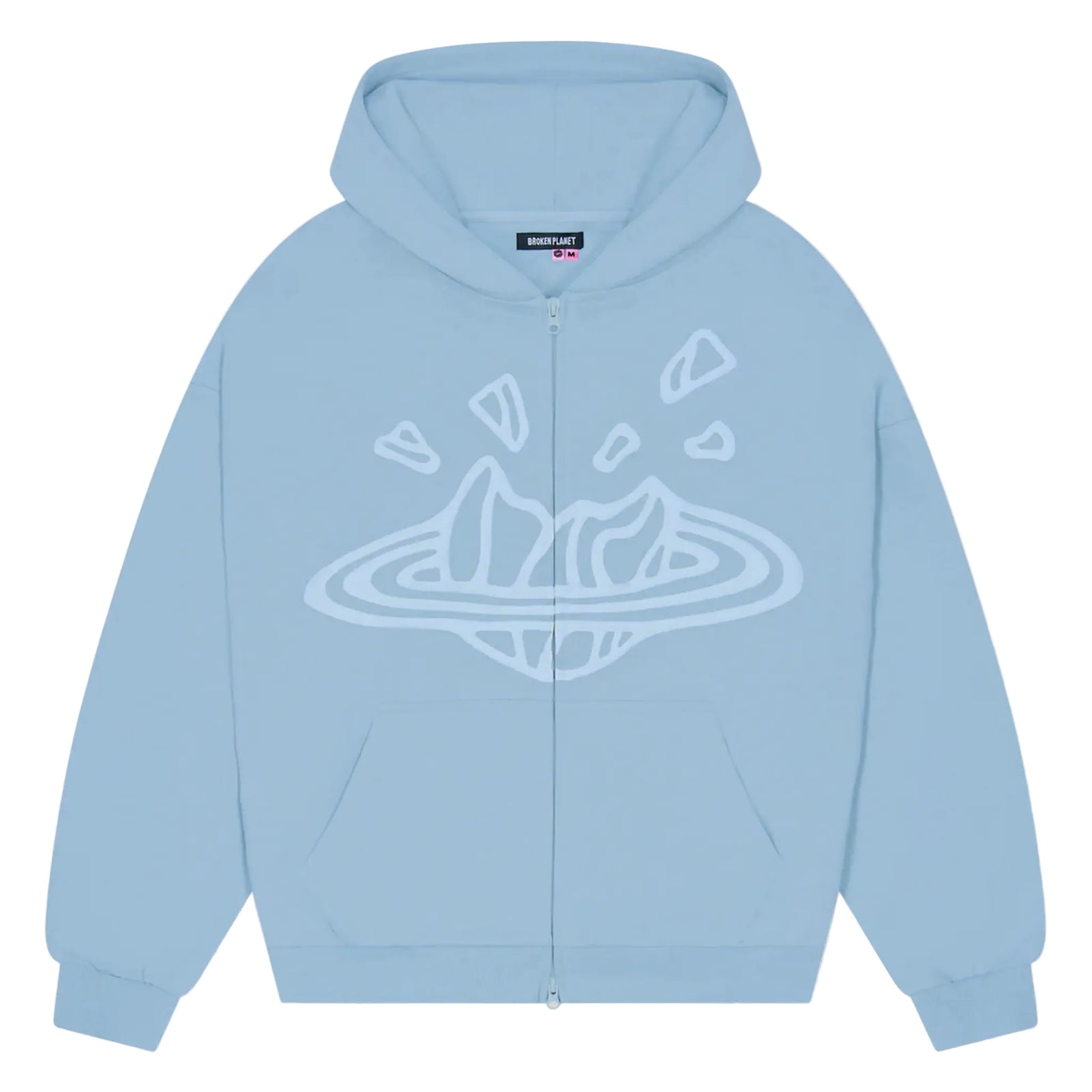 Broken Planet Market Sky Blue Zip Up Hoodie Sky Blue
